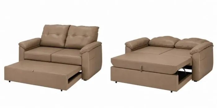 Sofá Cama Luma 1,60m em Corino s65