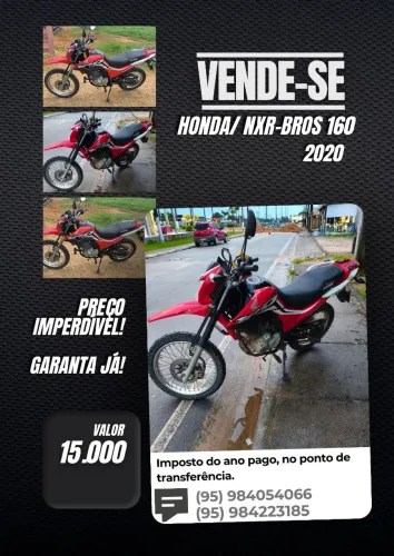 Vendo Honda NXR Bros 160 / 2020
