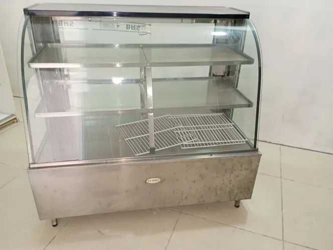 Balcão Expositor Seco 1,25m Inox c/ Iluminação