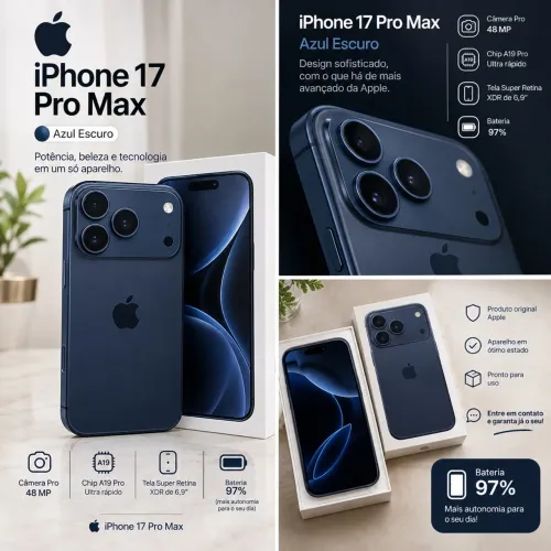 iPhone 17 PRO MAX AZUL - 256gb
