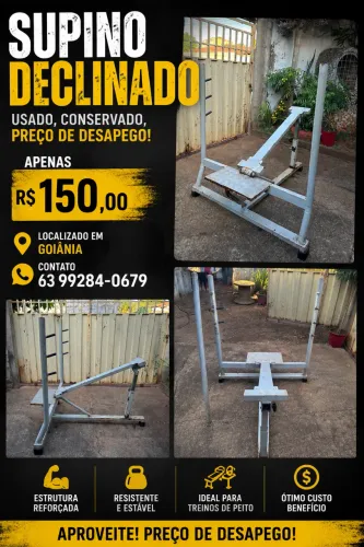 Supino declinado R$ 150,00