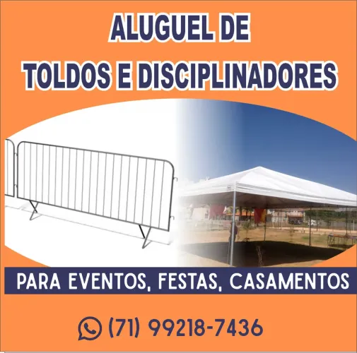 Aluguel de toldos e disciplinadores