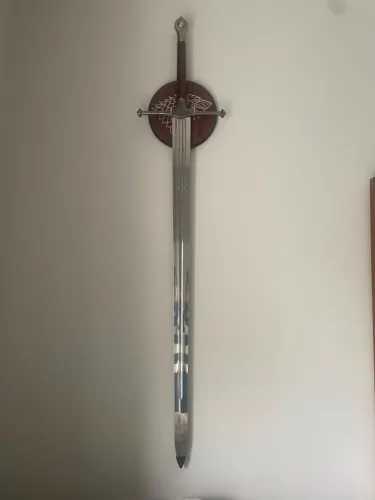 Espada Eddard Stark Game Of Thrones Aço C/ Suporte