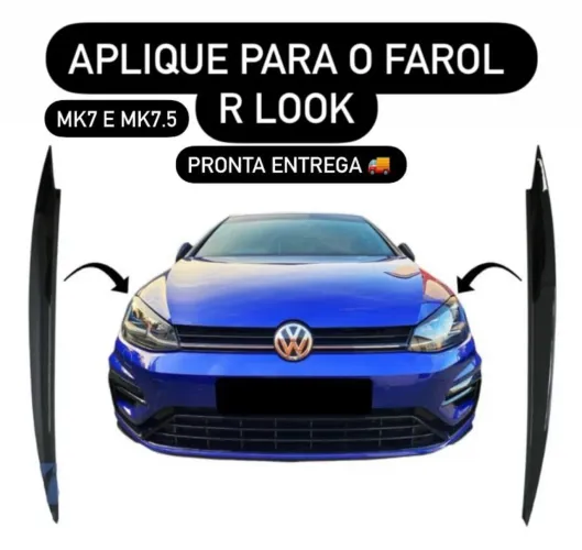 Detalhe para farol/ SOMBRANCELHA FAROL GOLF