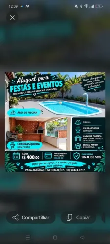 Aluguel para festas e eventos 