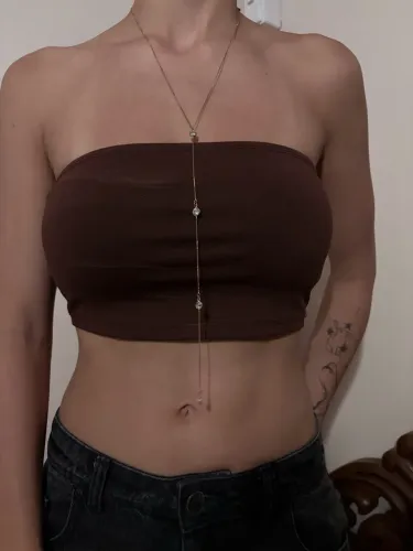 Tube top marrom