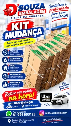 Caixas de Papelão para Empacotamento de Mudança
