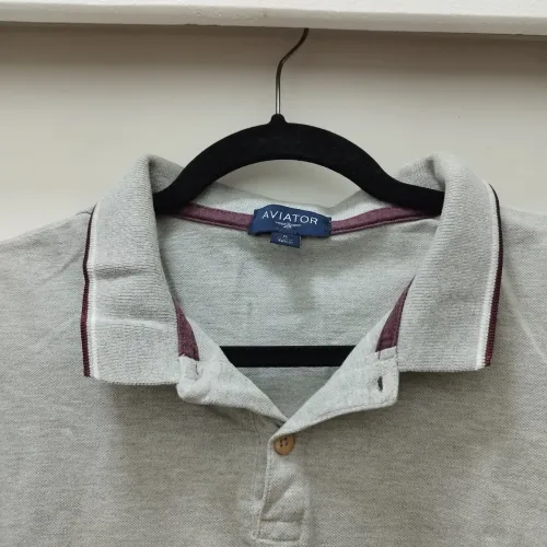 Camisa Polo Aviator Cinza