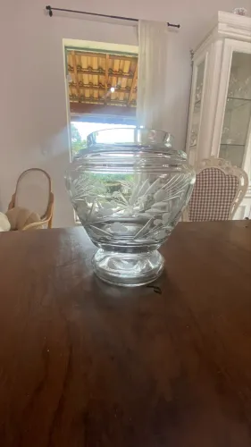 Bomboniere vintage lapidado em flores a mão 