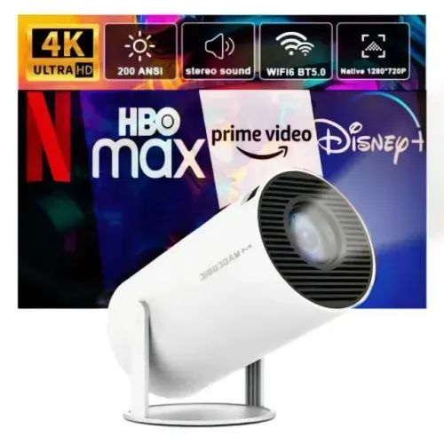 Projetor Android HY300 (720p, Wi-Fi, Bluetooth) + entrega