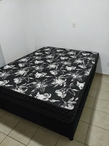 cama box casal base + colçhão 