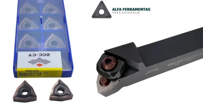 Kit Tornearia: Porta Externo WWLNR 2020K08 + Caixa com 10 Insertos WNMG 080408-EF ZCC.CT