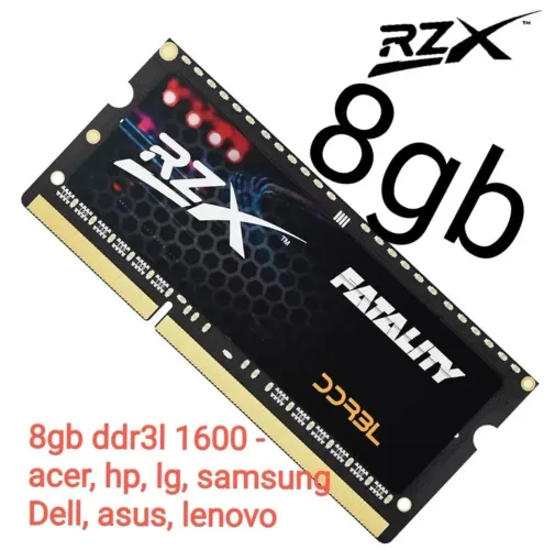Memoria ram 8gb ddr3l 12800/1600 unidade nova lacrada notebook 