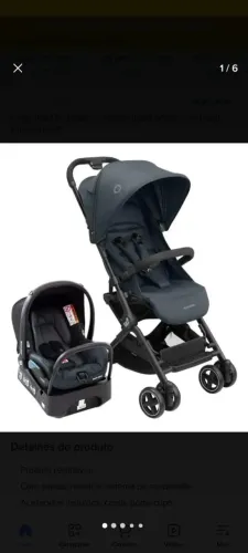Carrinho De Bebê Maxi-Cosi Lara + Bebê Conforto (Pouco Usado)