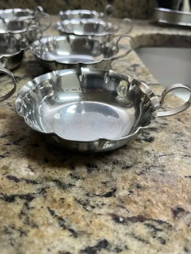 Conjunto de inox para sobremesas 12 tijelas