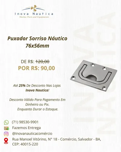 Puxador Sorriso Náutico 76x56mm