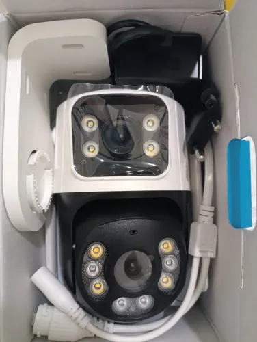 Camera de seguranca Wifi IP Externa com Alerta Som Microfone Celular PC DVR Movimento