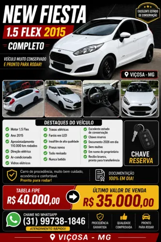 Ford Fiesta 1.5 16V Flex Mec. 5P 2015