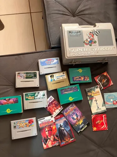 Super Famicom Japonês - Lote Original + Maleta Mario Kart
