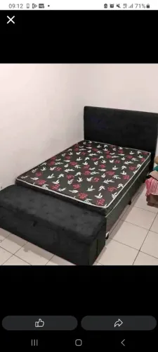 Kits cama + cabeceira + baú fabricação watezzpp *89