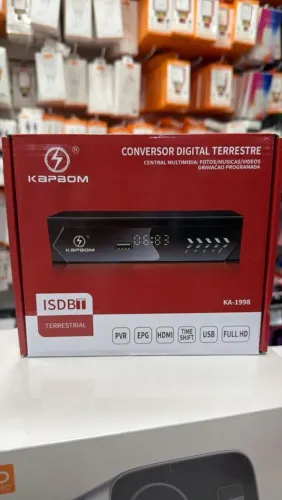 Conversor Digital Terrestre Kapbom KA-1998 ISDB-T - FullHD - Transforma Tv Antiga Em Smart