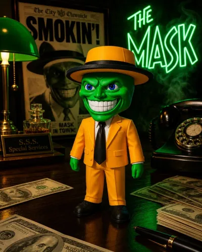 The Mask Máscara 17cm Impressão 3D Colecionável Decoração Geek