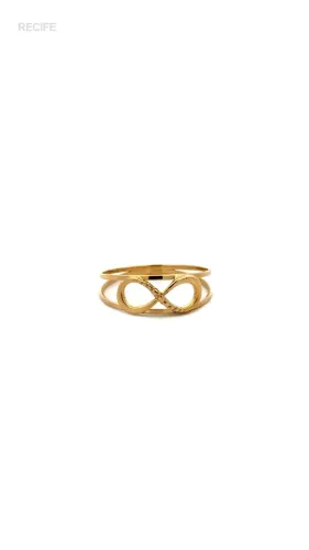 ANEL INFINITO OURO 18K