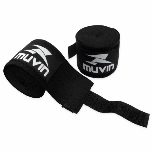 Kit com 3 pares de bandagens na cor preta da muvin