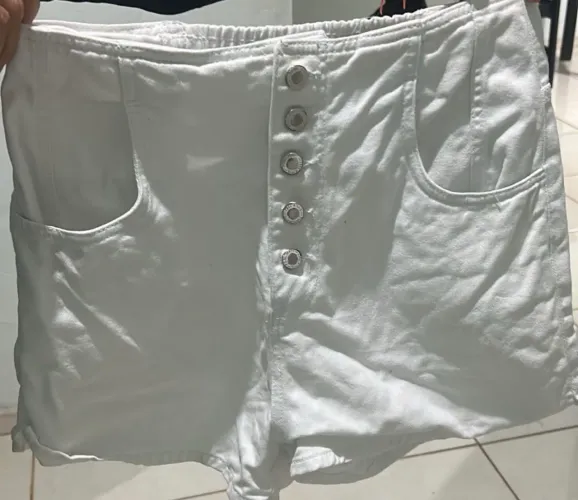 Short jeans branco 42