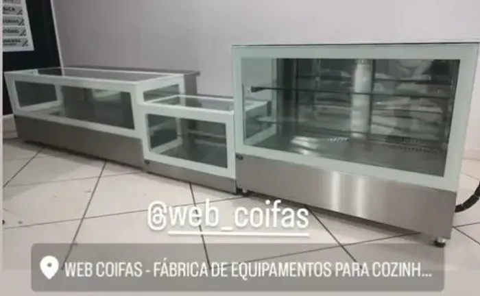 Vitrine refrigerada de sobrepor, para doces e bolos, Direto da fábrica.