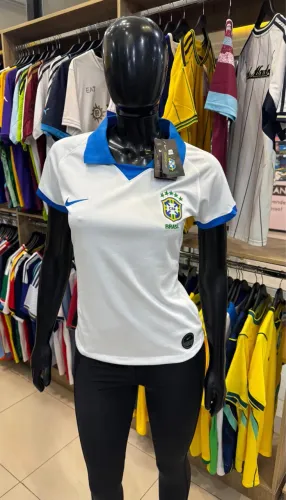 Polo seleção brasileira branca e azul 19/20