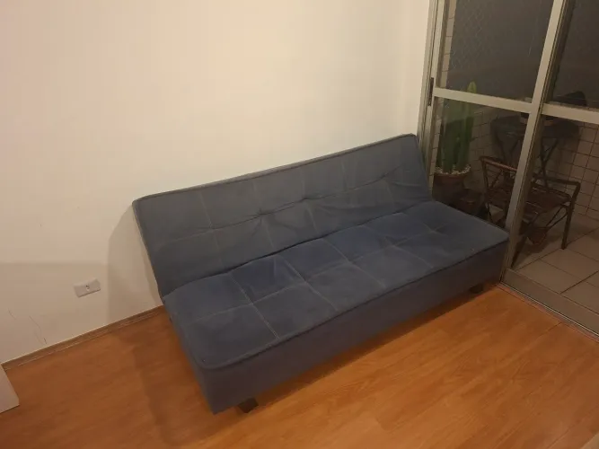 Sofá-cama reclinável azul - USADO