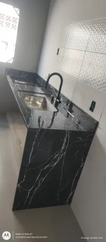 Balcão de cozinha em porcelanato 