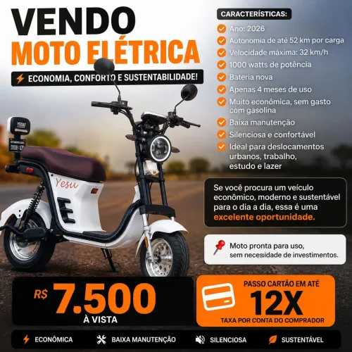 Moto elétrica semi nova