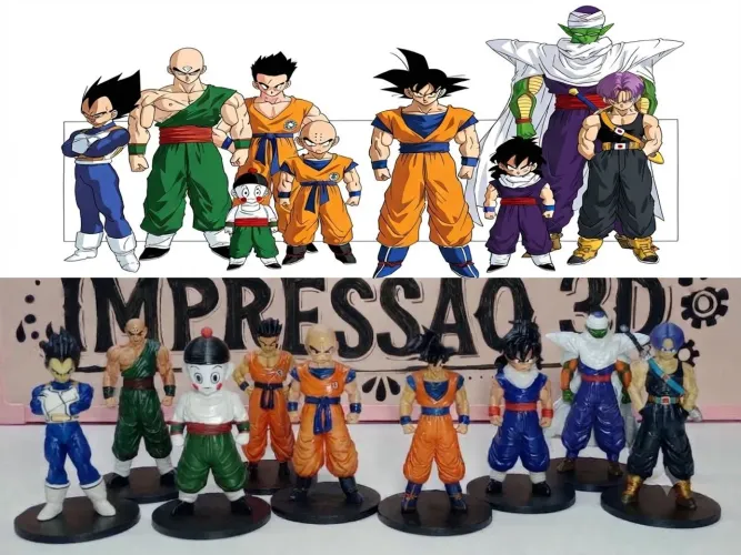 Coleção Dragon Ball Z - Figuras Colecionáveis Impressas em 3D e Pintadas à Mão (10 cm)