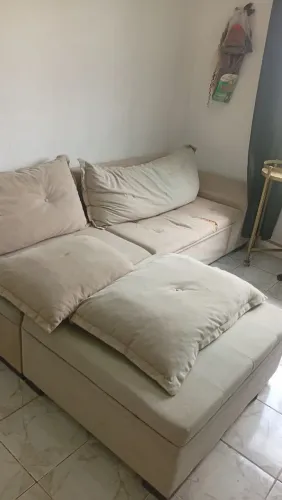 Sofá de luxo grande 4 peças almofadas grandes