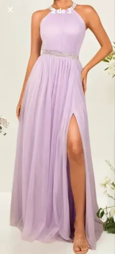 LINDO VESTIDO LAVANDA PARA MADRINHA - ÚNICO USO - NOVÍSSIMO 