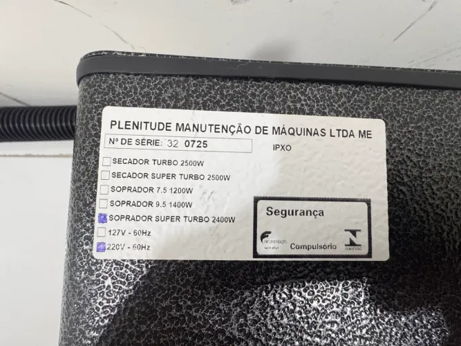 Soprador plenitude em perfeito estado, 1 mês de uso, com nota fiscal.