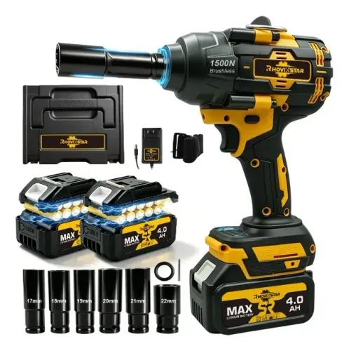 Chave De Impacto Elétrica Rhovix Star 1500n.m Com 2 Baterias