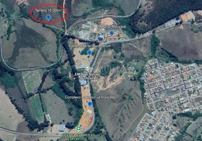 MG Terreno 15.000m à venda, Próximo ao Hospital Municipal em Andrelândia MG