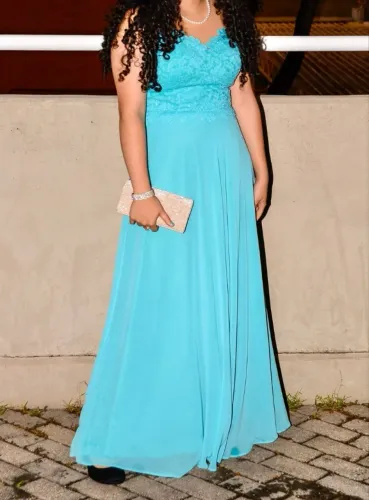 Vestido de festa azul tiffany | Perfeito Estado