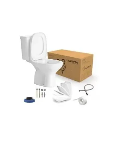 Vaso Sanitário Quadrado Viseu Luzarte Completo com Acessórios | Promoção