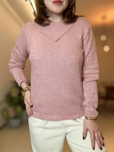 Blusa de Tricot M Rosa Grossinho