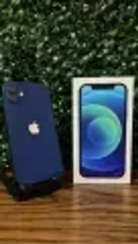 IPHONE 12 128 GIGAS SEMI NOVO AZUL COM ALGUMAS MARCAS DE USO