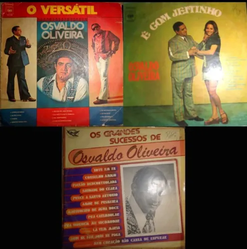 3 LPs Osvaldo Oliveira, brega