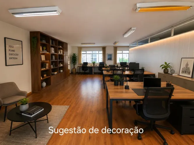 Sala comercial com 139m² - Centro de Curitiba - Andar alto