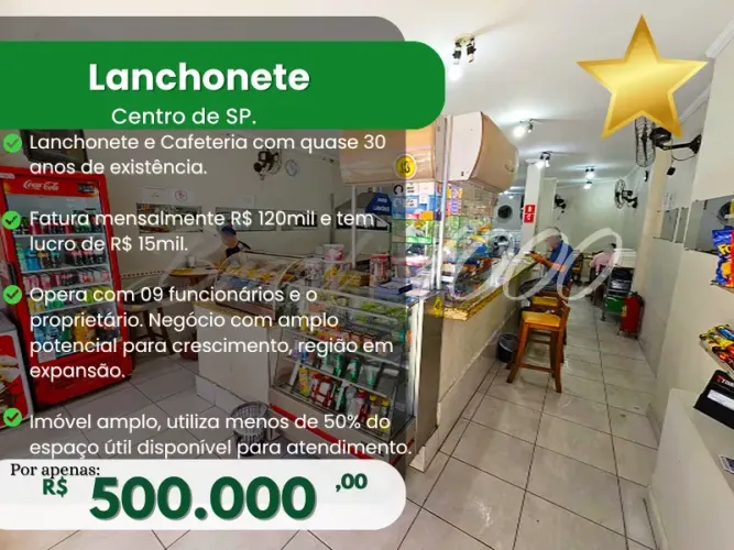 Lanchonete no Centro de SP. (Cod. 113087)