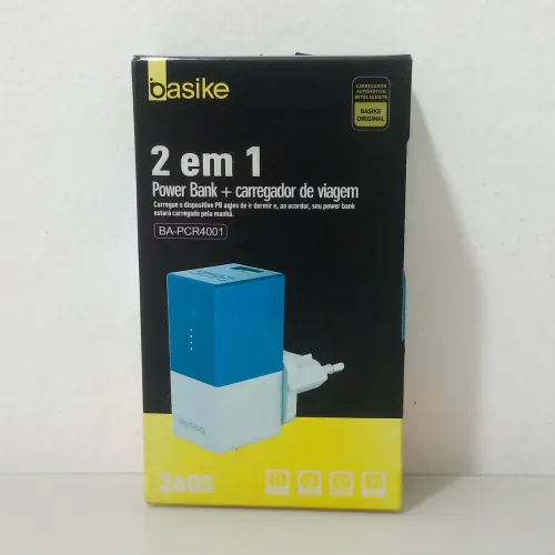 Powerbank carregador portátil 2 em 1