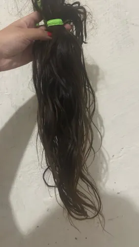 Cabelo humano no queratina 