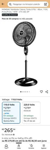 Ventilador Mondial Novo Lacrado!!!